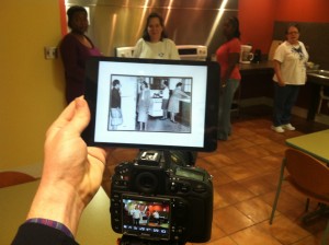 Production still from YWCA Central Carolinas shoot